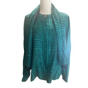 Jerri Sherman‎ Vintage Women's Top With Scarf 100% Silk Size 8 80's 90's Career